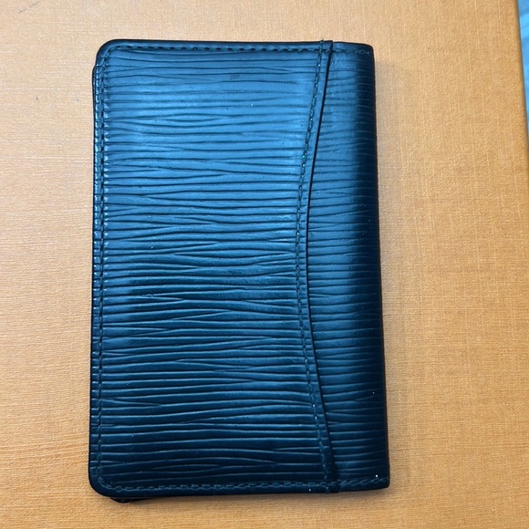 Auth. LV Louis Vuitton black unisex Mini Wallet card holder compact Epi leather - Picture 5 of 17